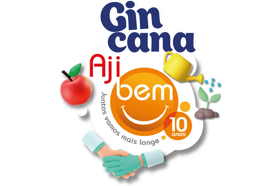 Logotipo do projeto Gincana Ajibem 10 anos